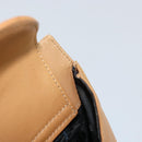 Salvatore Ferragamo Gancini Hand Bag Leather Beige Gold Auth 154675-10