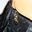 Salvatore Ferragamo Gancini Hand Bag Leather Beige Gold Auth 154675-20