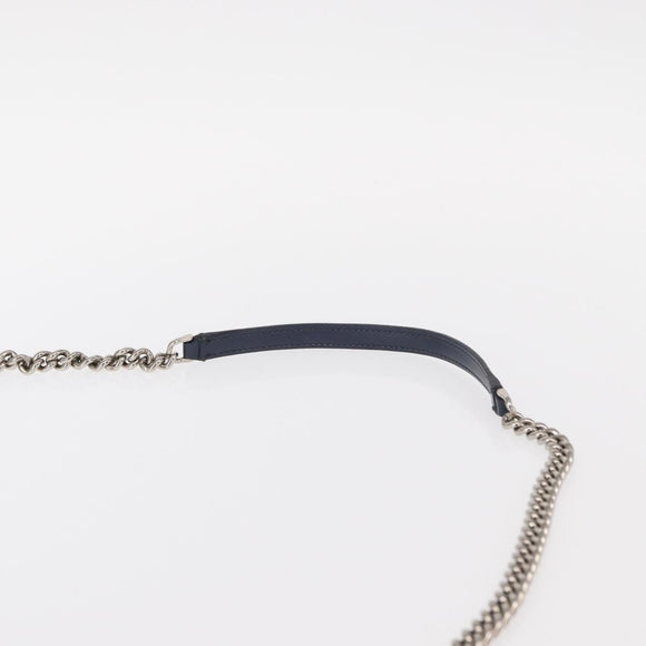 Salvatore Ferragamo Vala Hand Bag Denim 2way Navy Silver Auth 154676V