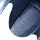 Salvatore Ferragamo Vala Hand Bag Denim 2way Navy Silver Auth 154676V-10