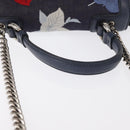 Salvatore Ferragamo Vala Hand Bag Denim 2way Navy Silver Auth 154676V-7