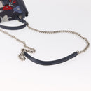 Salvatore Ferragamo Vala Hand Bag Denim 2way Navy Silver Auth 154676V-8