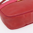 Salvatore Ferragamo Vala Shoulder Bag Leather Red Gold Auth 154677-15