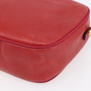 Salvatore Ferragamo Vala Shoulder Bag Leather Red Gold Auth 154677-16