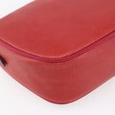 Salvatore Ferragamo Vala Shoulder Bag Leather Red Gold Auth 154677-17