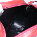 Salvatore Ferragamo Vala Shoulder Bag Leather Red Gold Auth 154677-18