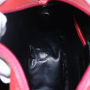 Salvatore Ferragamo Vala Shoulder Bag Leather Red Gold Auth 154677-19