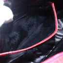 Salvatore Ferragamo Vala Shoulder Bag Leather Red Gold Auth 154677-20