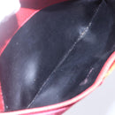 Salvatore Ferragamo Vala Shoulder Bag Leather Red Gold Auth 154677-21