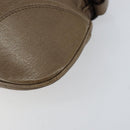 Salvatore Ferragamo Gancini Hand Bag Leather Brown Silver Auth 154678-9