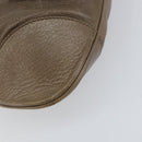 Salvatore Ferragamo Gancini Hand Bag Leather Brown Silver Auth 154678-16