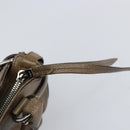 Salvatore Ferragamo Gancini Hand Bag Leather Brown Silver Auth 154678-19