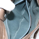 Salvatore Ferragamo Gancini Hand Bag Leather Brown Silver Auth 154678-23