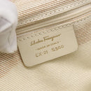 Salvatore Ferragamo Gancini Shoulder Bag Canvas Pink Gold Auth 154679-12