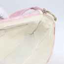 Salvatore Ferragamo Gancini Shoulder Bag Canvas Pink Gold Auth 154679-16