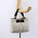 Salvatore Ferragamo Vala Hand Bag Leather Ivory Auth 154681-23
