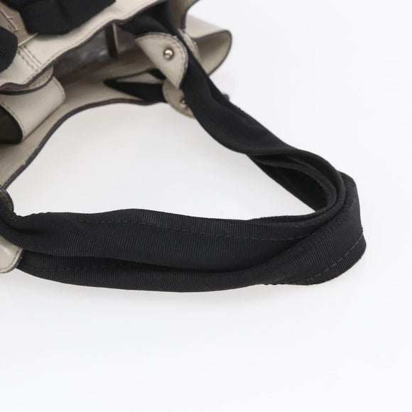 Salvatore Ferragamo Vala Hand Bag Leather Ivory Auth 154681