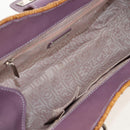 Salvatore Ferragamo Gancini Hand Bag Rattan Beige Silver Auth 154682A-10