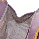 Salvatore Ferragamo Gancini Hand Bag Rattan Beige Silver Auth 154682A-22