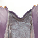 Salvatore Ferragamo Gancini Hand Bag Rattan Beige Silver Auth 154682A-23