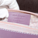 Salvatore Ferragamo Gancini Hand Bag Rattan Beige Silver Auth 154682A-11