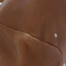 Salvatore Ferragamo Hand Bag Leather Brown Silver Auth 154683-10