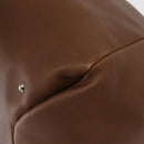 Salvatore Ferragamo Hand Bag Leather Brown Silver Auth 154683-11