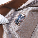 Salvatore Ferragamo Hand Bag Leather Brown Silver Auth 154683-15