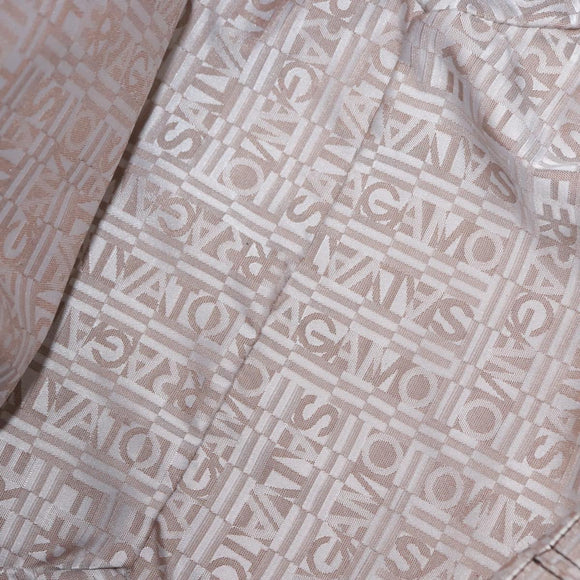 Salvatore Ferragamo Hand Bag Leather Brown Silver Auth 154683