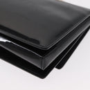 Salvatore Ferragamo Vala Chain Shoulder Bag Enamel Black Gold Auth 154685-13