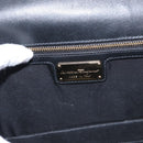 Salvatore Ferragamo Vala Chain Shoulder Bag Enamel Black Gold Auth 154685-16