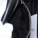 Salvatore Ferragamo Vala Chain Shoulder Bag Enamel Black Gold Auth 154685-21