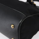 Salvatore Ferragamo Gancini Hand Bag Nylon 2way Black Gold Auth 154686-15