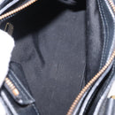 Salvatore Ferragamo Gancini Hand Bag Nylon 2way Black Gold Auth 154686-11
