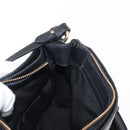 Salvatore Ferragamo Gancini Hand Bag Nylon 2way Black Gold Auth 154686-21