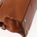 Salvatore Ferragamo Gancini Shoulder Bag Leather Brown Gold Auth 154688-15