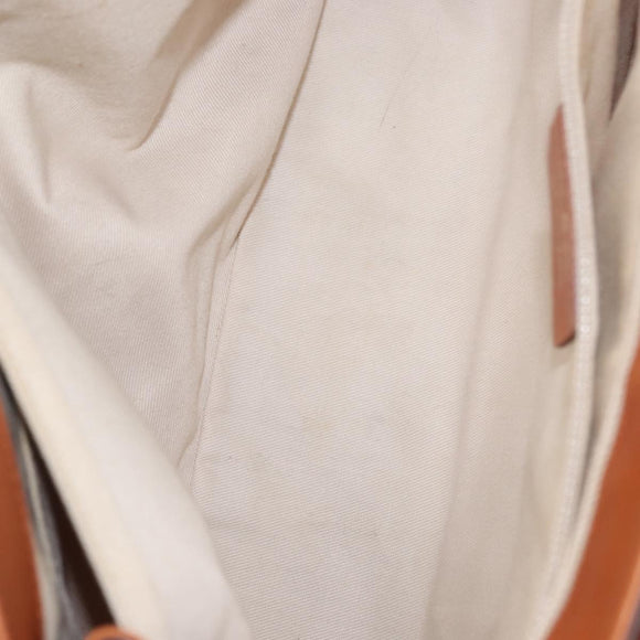 Salvatore Ferragamo Gancini Shoulder Bag Leather Brown Gold Auth 154688