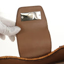 Salvatore Ferragamo Gancini Hand Bag Rattan Beige Silver Auth 154690A-9