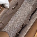 Salvatore Ferragamo Gancini Hand Bag Rattan Beige Silver Auth 154690A-10