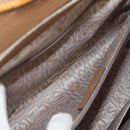 Salvatore Ferragamo Gancini Hand Bag Rattan Beige Silver Auth 154690A-28