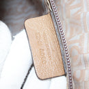 Salvatore Ferragamo Gancini Hand Bag Rattan Beige Silver Auth 154690A-11