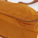 PRADA Shoulder Bag Nylon Orange Gold Auth 154692-9