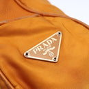 PRADA Shoulder Bag Nylon Orange Gold Auth 154692-17