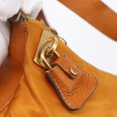 PRADA Shoulder Bag Nylon Orange Gold Auth 154692-18