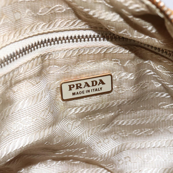 PRADA Shoulder Bag Nylon Orange Gold Auth 154692