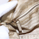 PRADA Shoulder Bag Nylon Orange Gold Auth 154692-21