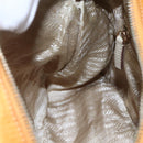 PRADA Shoulder Bag Nylon Orange Gold Auth 154692-23