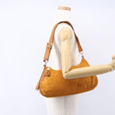 PRADA Shoulder Bag Nylon Orange Gold Auth 154692-25