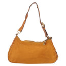 PRADA Shoulder Bag Nylon Orange Gold Auth 154692-2