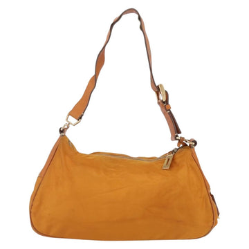 PRADA Shoulder Bag Nylon Orange Gold Auth 154692 - 0